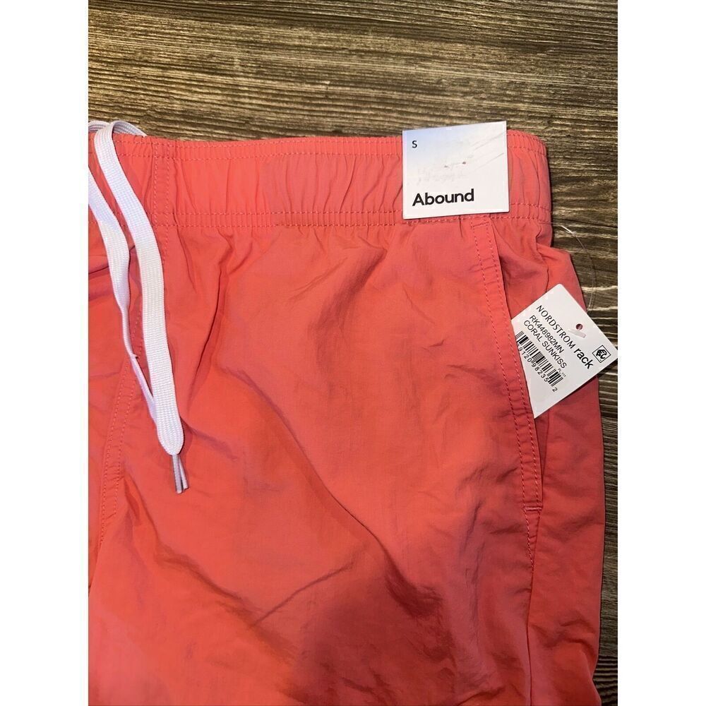 Abound Men's Size S Coral Sunkiss Shorts Elastic Waistband Swim Shorts, NWT. 5 - Picture 3 of 8